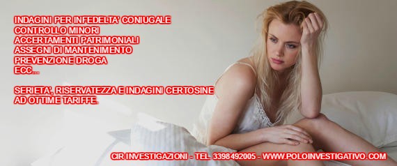 PAGANI INVESTIGATORE PRIVATO CHIAMA ORA