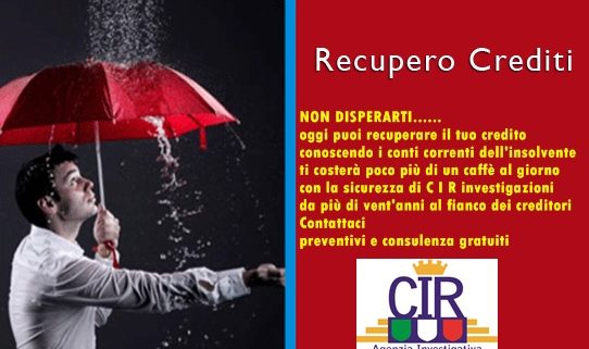 CHIETI RINTRACCIO CONTO CORRENTE INSOLVENTE € 100