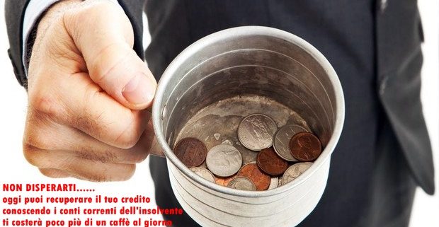 NUORO RINTRACCIO CONTO CORRENTE INSOLVENTE € 100